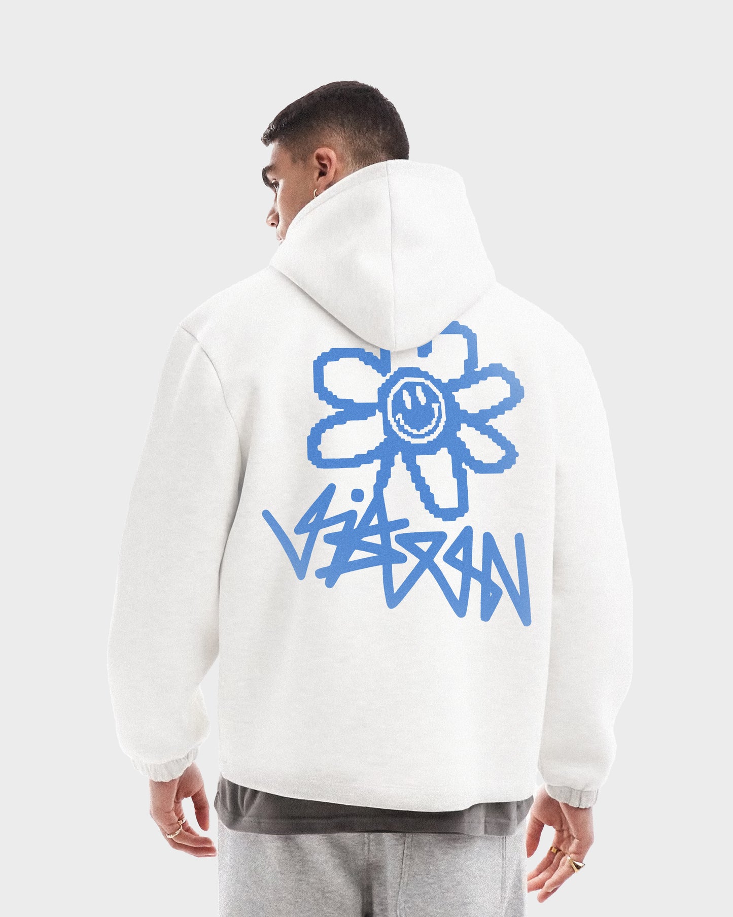 HOODIE SUNFLOWERS WHITE