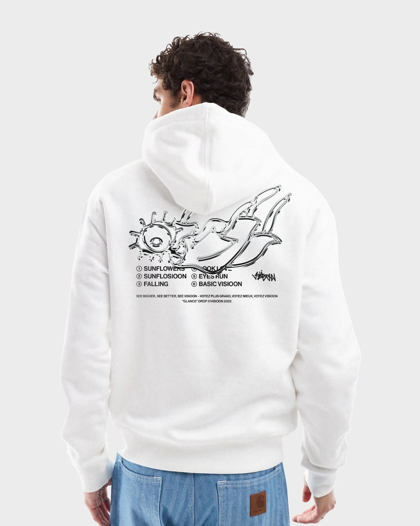HOODIE FALLING WHITE