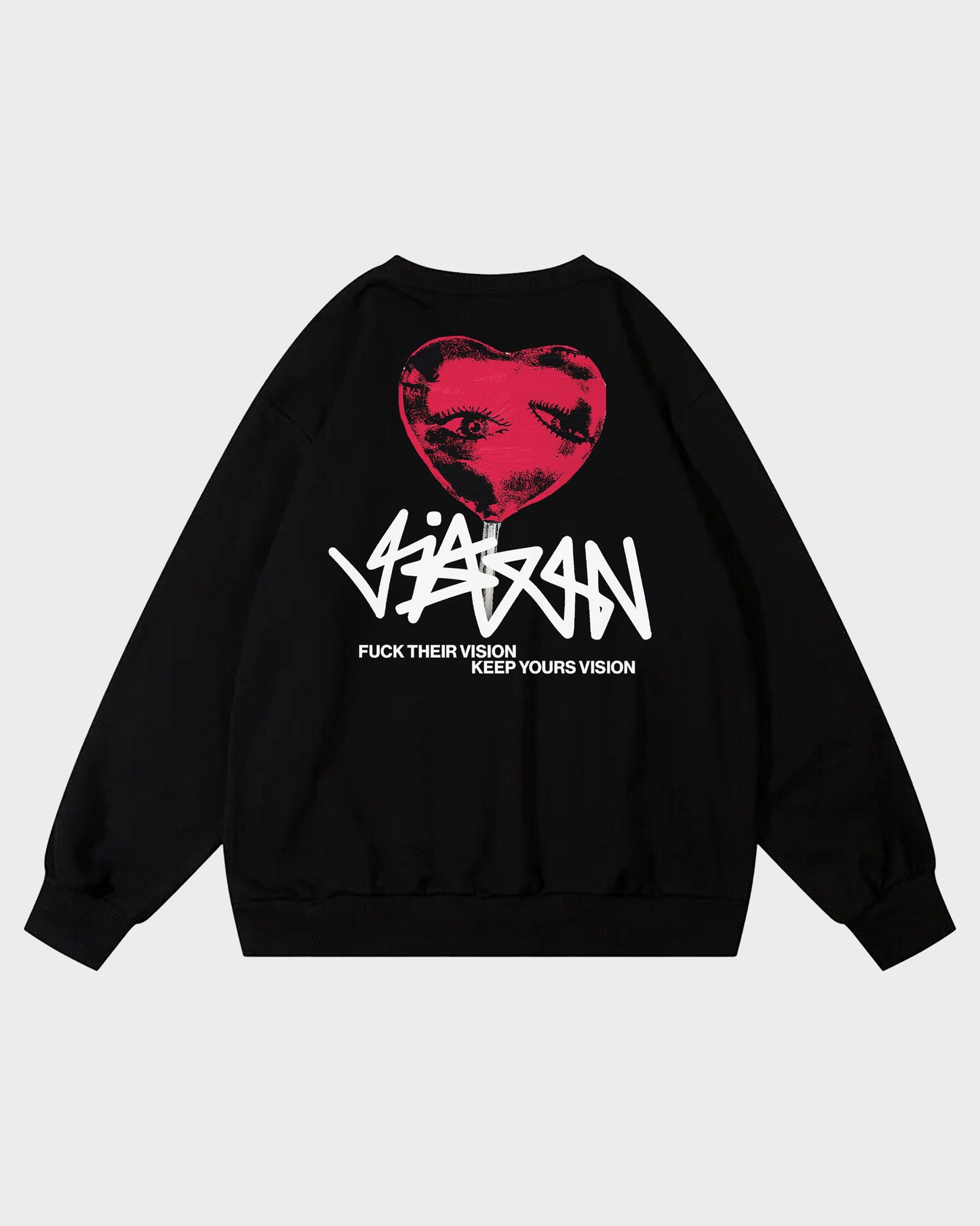 CREWNECK LOOKLOVE BLACK