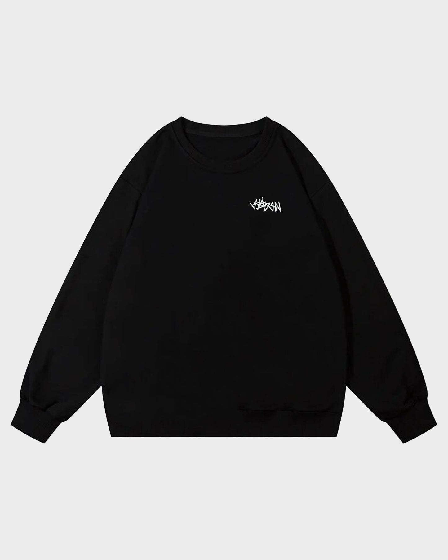 CREWNECK SUNFLOWERS BLACK