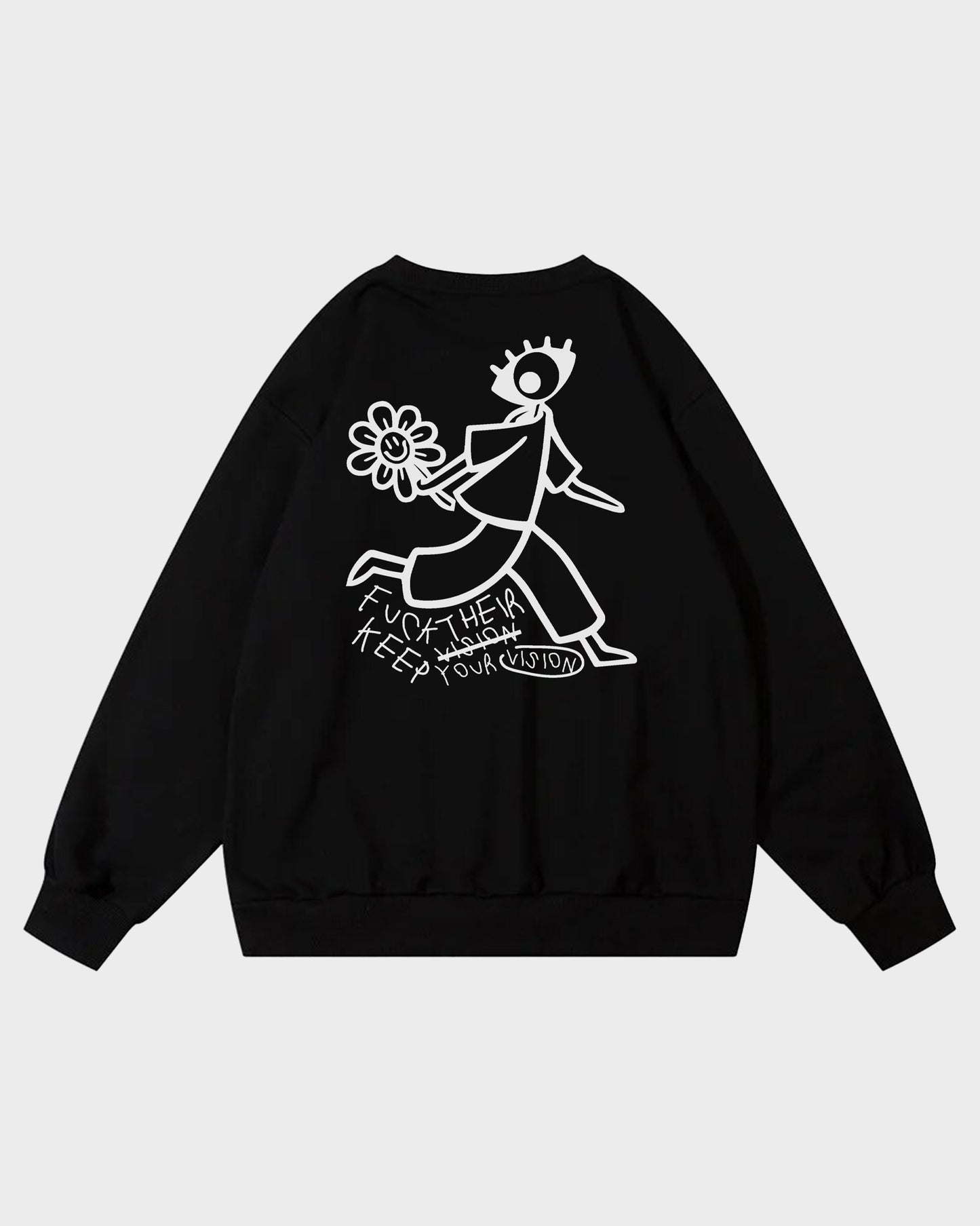 CREWNECK EYESRUN BLACK