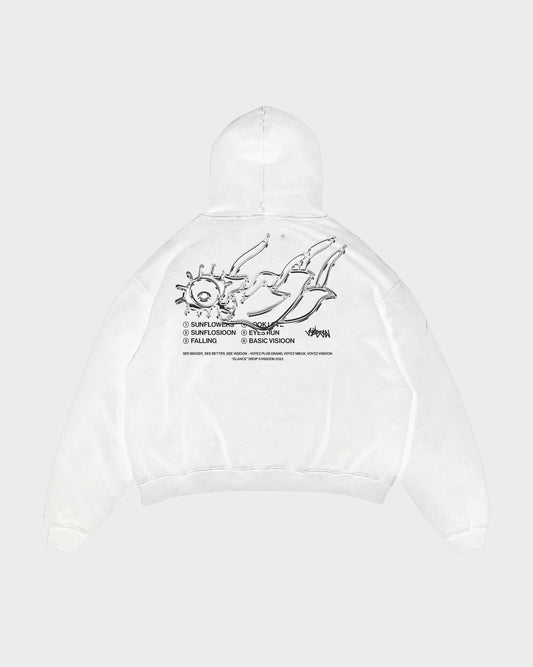 HOODIE FALLING WHITE