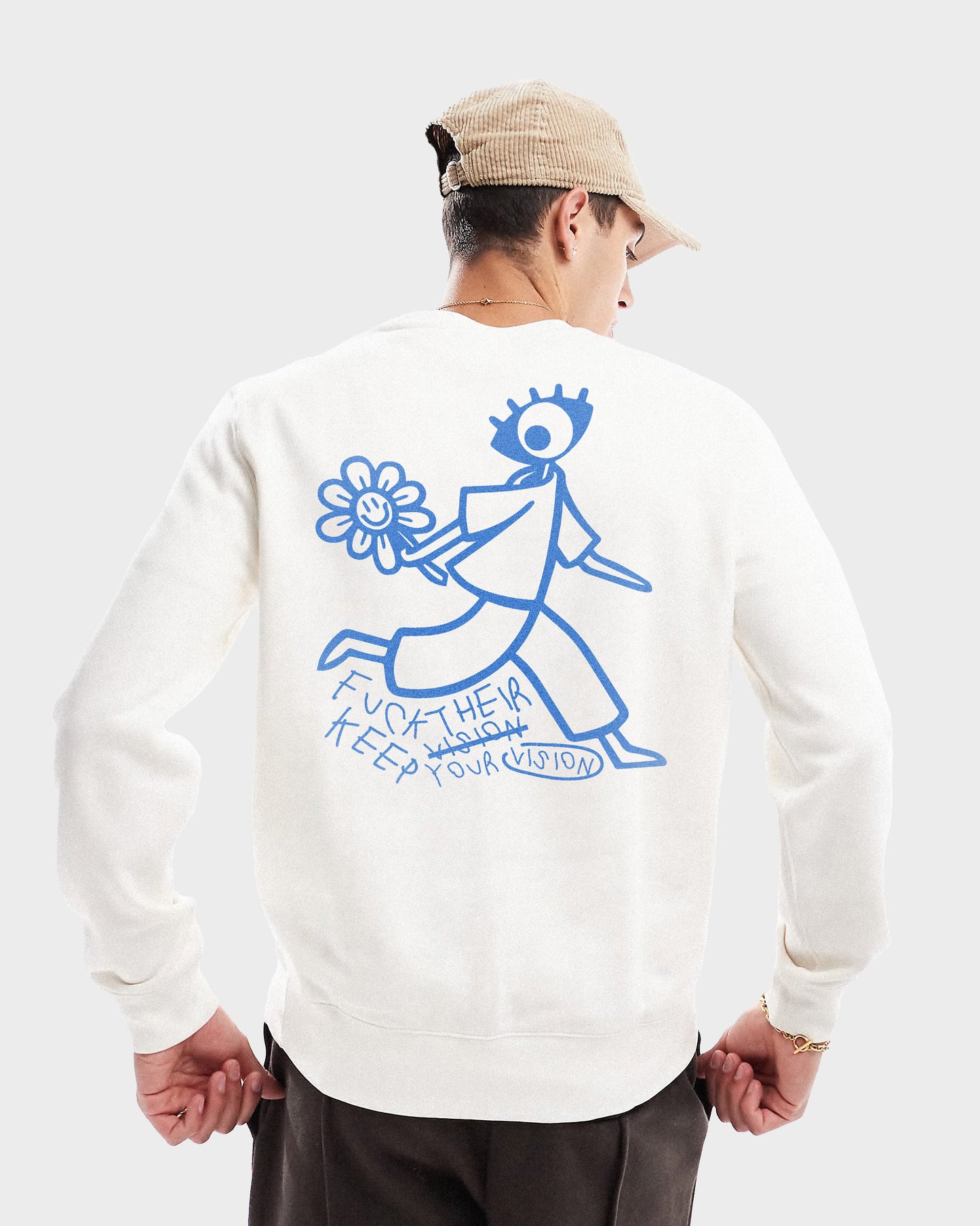 CREWNECK EYESRUN WHITE